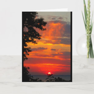 Lake Winnebago Sunset Thinking Of You Card