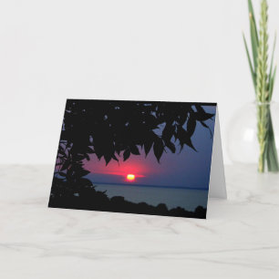 Lake Winnebago Sunset Thinking Of You Card