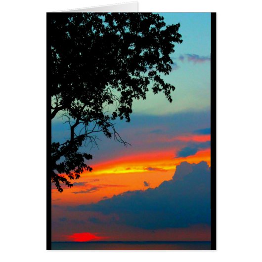 Lake Winnebago Sunset Thinking Of You Cards (Front)