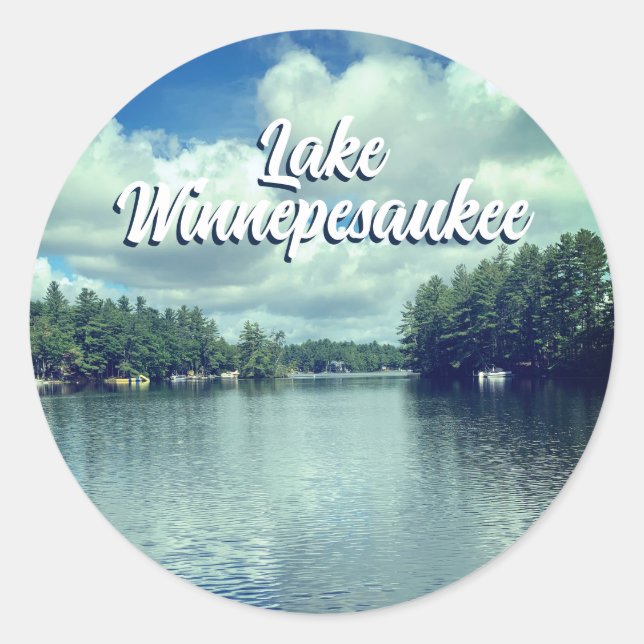 Lake Winnepesaukee Classic Round Sticker (Front)