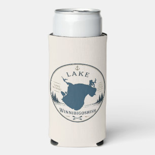 Lake Winnibigoshish Vacation Home Decor & Souvenir Seltzer Can Cooler