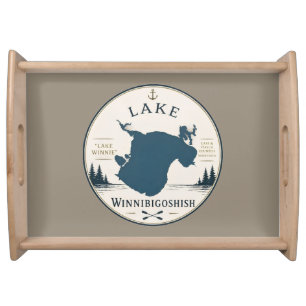 Lake Winnibigoshish Vacation Home Decor & Souvenir Serving Tray