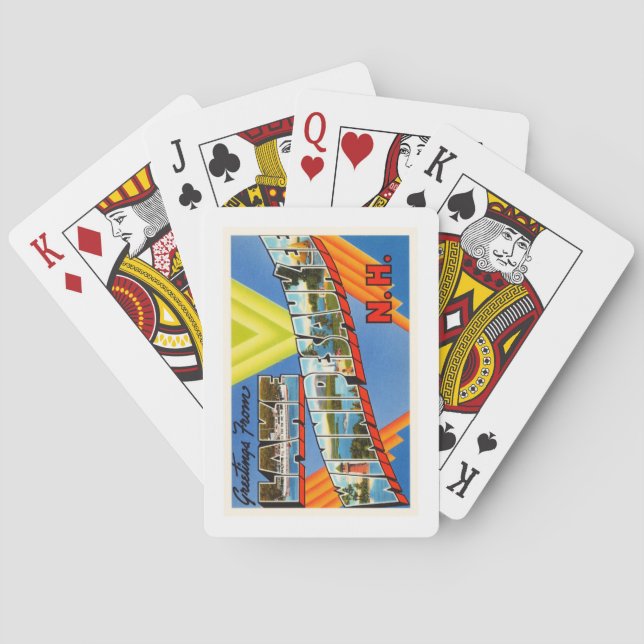 Lake Winnipesaukee #2 New Hampshire NH Old Travel Poker Cards (Back)