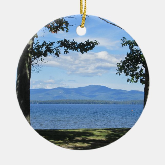 Lake Winnipesaukee Ceramic Ornament (Front)