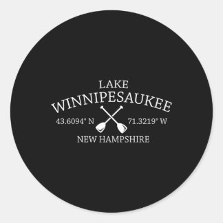 Lake Winnipesaukee Classic Round Sticker