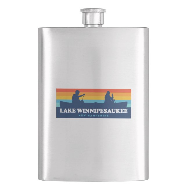 Lake Winnipesaukee New Hampshire Canoe Flask (Front)