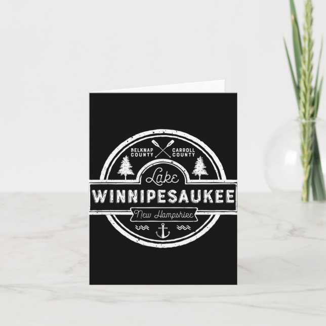 Lake Winnipesaukee New Hampshire Men Women Camng  Card (Front)