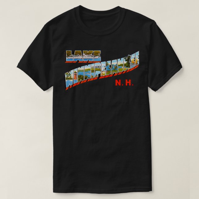 Lake Winnipesaukee New Hampshire NH Vintage  T-Shirt (Design Front)