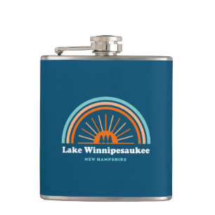 Lake Winnipesaukee New Hampshire Rainbow Flask