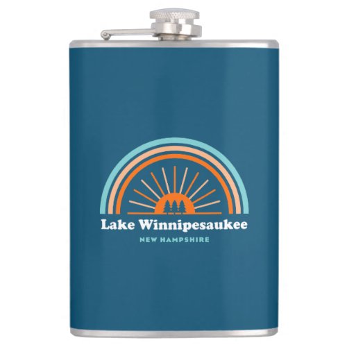 Lake Winnipesaukee New Hampshire Rainbow Flask