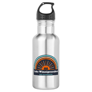Lake Winnipesaukee New Hampshire Rainbow Stainless Steel Water Bottle