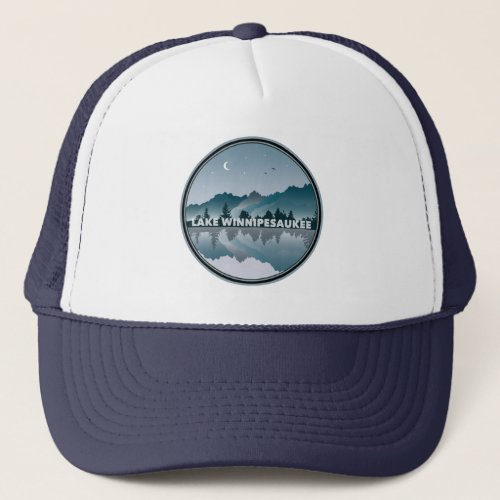 Lake Winnipesaukee New Hampshire Reflection Trucker Hat