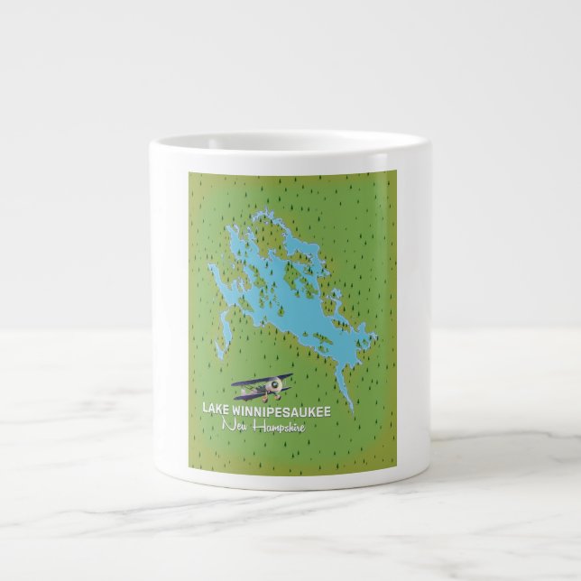 Lake Winnipesaukee New Hampshire travel poster Giant Coffee Mug (Front)