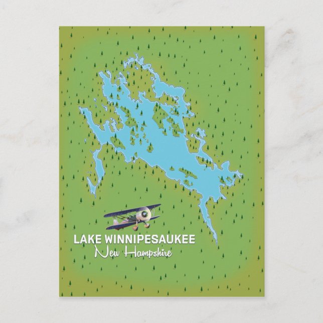 Lake Winnipesaukee New Hampshire travel poster Postcard (Front)