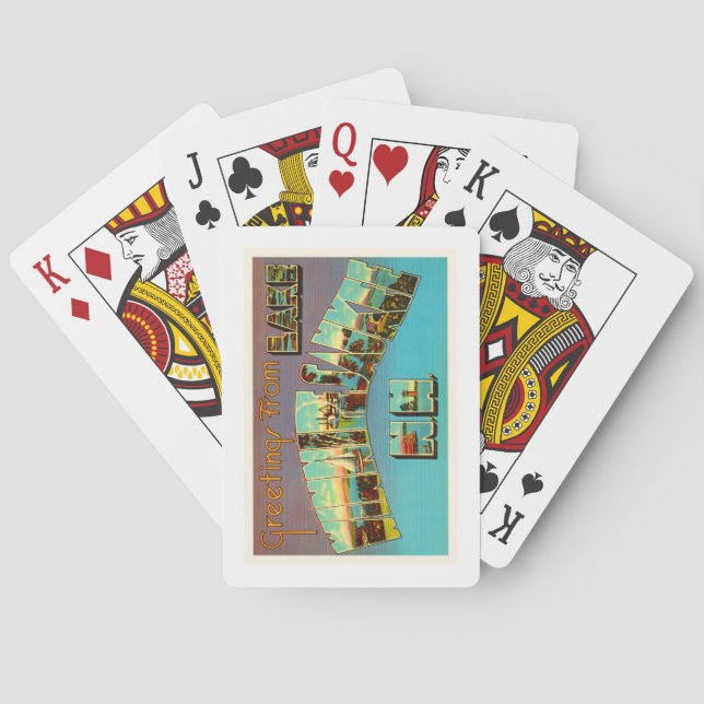 Lake Winnipesaukee New Hampshire Travel Souvenir Poker Cards (Back)