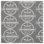 Lake Winnipesaukee NH custom town, name, anchor Fabric