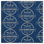 Lake Winnipesaukee NH custom town, name, anchor Fabric