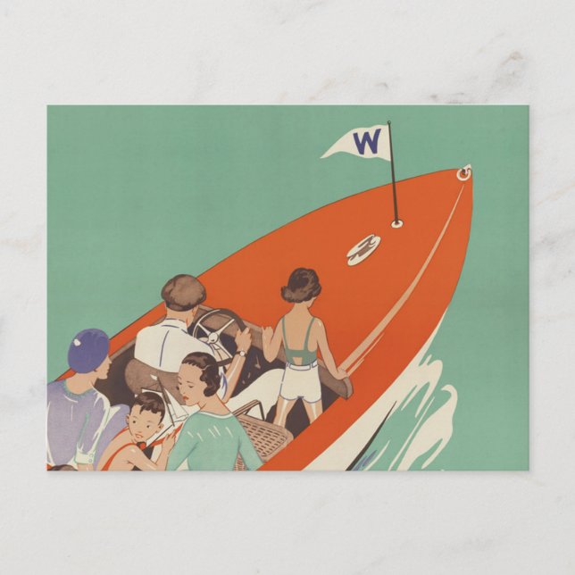 Lake Winnipesaukee NH Railroad Vintage Travel Postcard (Front)