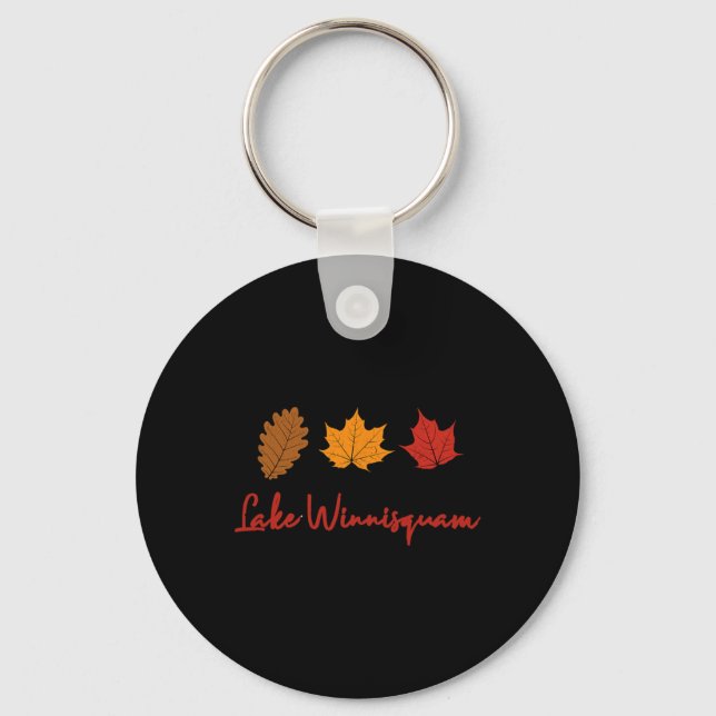 Lake Winnisquam Fall Foliage Autumn Leaf Ing Oak M Keychain (Front)