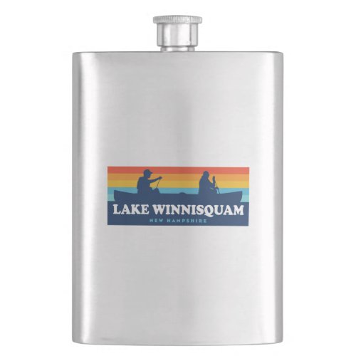 Lake Winnisquam New Hampshire Canoe Flask