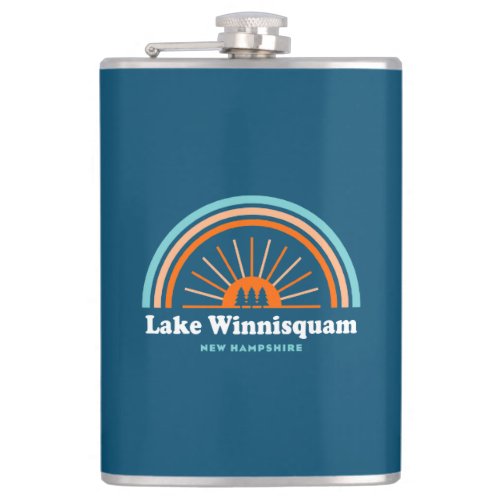 Lake Winnisquam New Hampshire Rainbow Flask