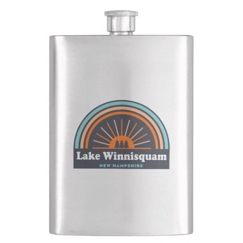 Lake Winnisquam New Hampshire Rainbow Flask