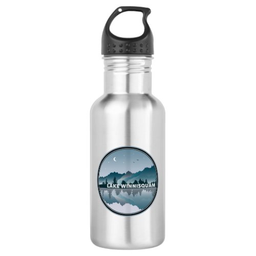 Lake Winnisquam North Carolina Reflection Stainless Steel Water Bottle