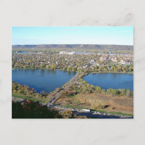 Lake Winona _ Winona MN Postcard