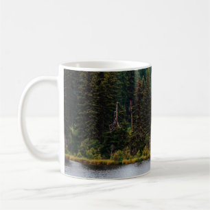 LAKE WITH TREES ON SIDES COFFEE MUG
