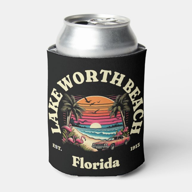 Lake Worth Beach,Florida Can Cooler (Can Front)