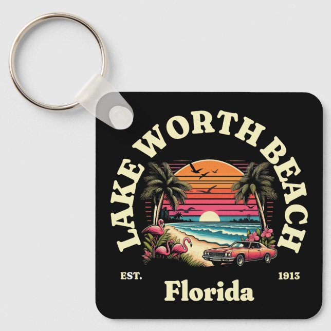 Lake Worth Beach,Florida Keychain (Front)