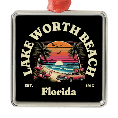 Lake Worth Beach,Florida Metal Ornament