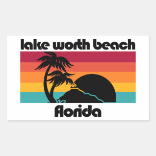 Lake Worth Beach Florida Rectangular Sticker