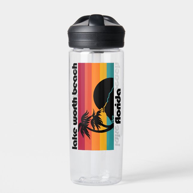 Lake Worth Beach Florida Water Bottle (Front)