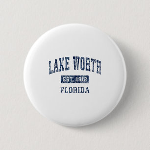 Lake Worth Florida Fl Vintage Established Sports D Button