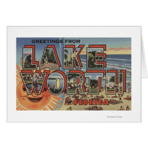 Lake Worth, Florida - Large Letter Scenes Cards
