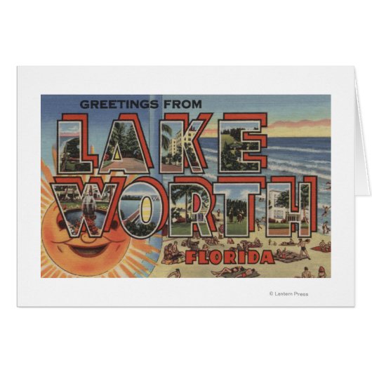 Lake Worth, Florida - Large Letter Scenes Cards (Front Horizontal)