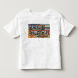 Lake Worth, Florida - Large Letter Scenes Toddler T-shirt