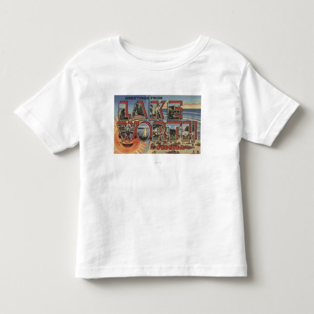 Lake Worth, Florida - Large Letter Scenes Toddler T-shirt (Front)