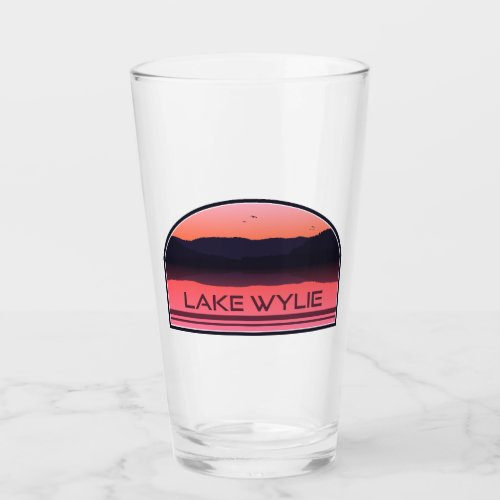 Lake Wylie North Carolina Red Sunrise Glass
