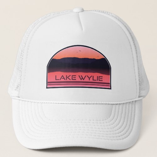Lake Wylie North Carolina Red Sunrise Trucker Hat