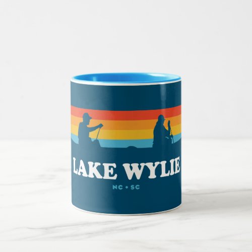Lake Wylie North Carolina South Carolina Canoe Two_Tone Coffee Mug