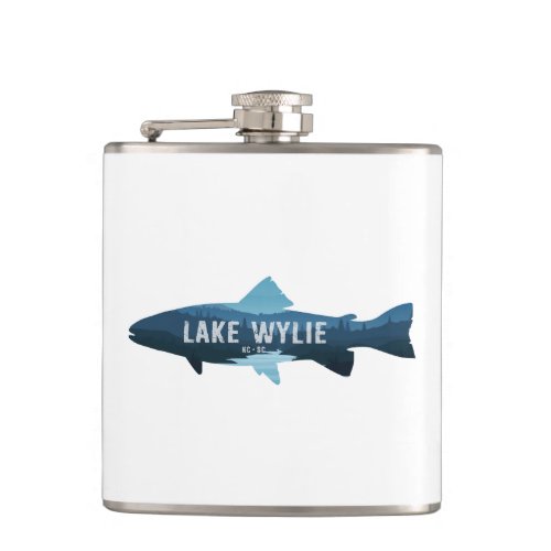Lake Wylie North Carolina South Carolina Fish Flask
