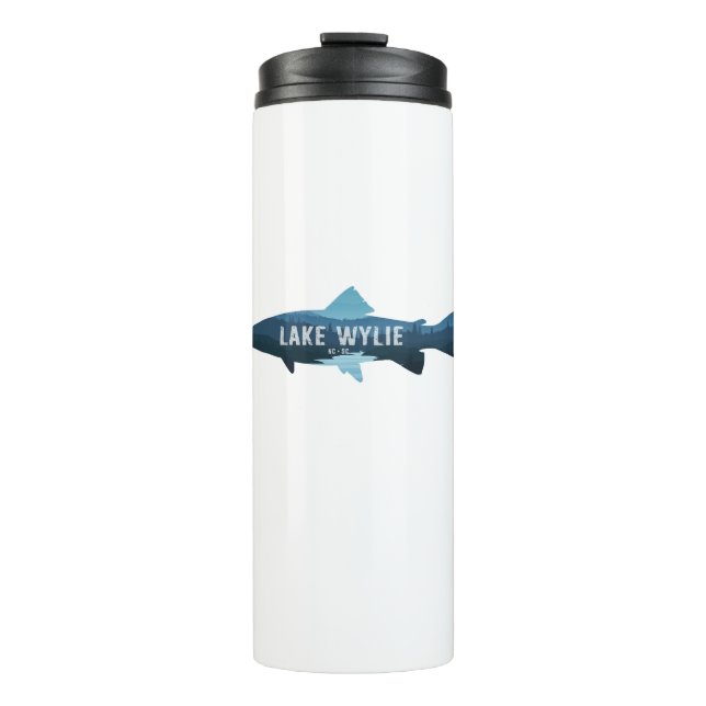 Lake Wylie North Carolina South Carolina Fish Thermal Tumbler (Front)