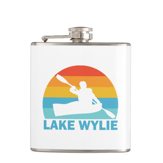 Lake Wylie North Carolina South Carolina Kayak Flask (Front)