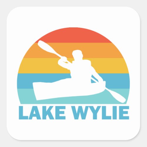 Lake Wylie North Carolina South Carolina Kayak Square Sticker