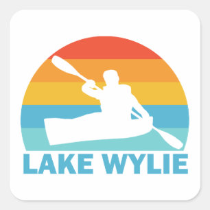 Lake Wylie North Carolina South Carolina Kayak Square Sticker