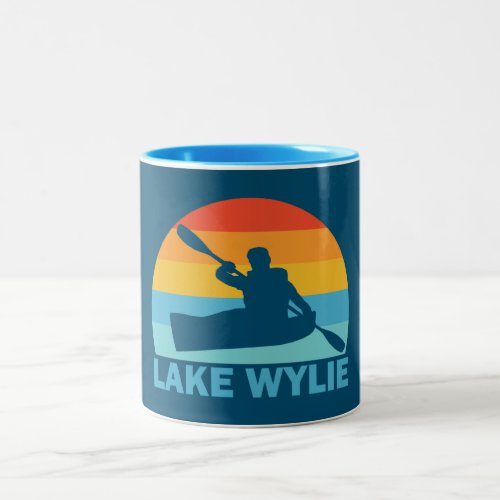 Lake Wylie North Carolina South Carolina Kayak Two_Tone Coffee Mug