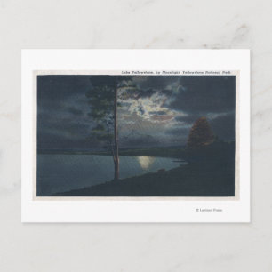 Lake Yellowstone, WYView of Lake by Moonlight Postcard