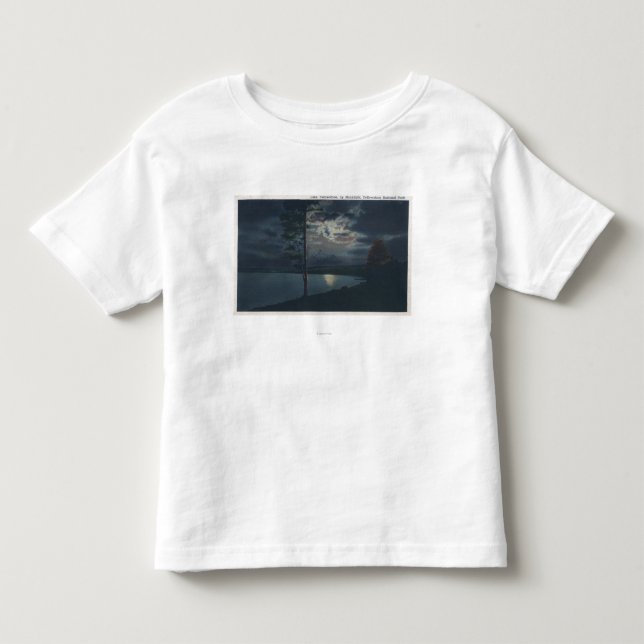 Lake Yellowstone, WYView of Lake by Moonlight Toddler T-shirt (Front)